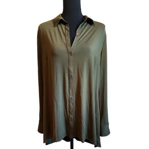 H by Halston Olive Green Blouse